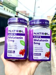 Kẹo dẻo ngủ ngon Natrol Gummies 5mg 180 viên Mỹ vị dâu