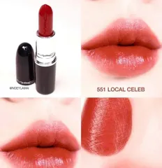 Son Thỏi MAC 551 Lustreglass Lipstick #551 Local Celeb - Son Lên Màu Bóng Nhẹ, Dưỡng Môi Mềm Mại, Phong Cách Thời Trang