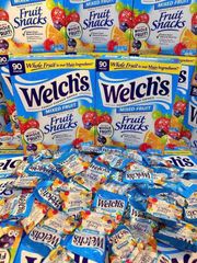 Hộp Kẹo Dẻo Trái Cây Welch's Fruit Snacks 90 Gói - Ngọt Ngào, Tốt Cho Sức Khỏe, Snack Bổ Sung Vitamin Cho Trẻ Em
