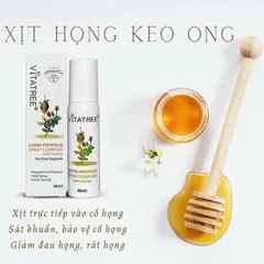 Chai Xịt Keo Ong Vitatree 30ml - Giảm Đau, Kháng Khuẩn, Hỗ Trợ Miễn Dịch, Thực Phẩm Chức Năng Chất Lượng 