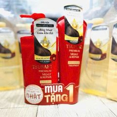 Dầu Gội Tsubaki Premium 490ml + Tặng Kem Dưỡng Tóc 200ml - Sản Phẩm Chăm Sóc Tóc Bóng Mượt và Khỏe Mạnh
