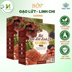 Bột Gạo Lứt Linh Chi GORINO Bột Ngũ Cốc dinh dưỡng giúp hỗ trợ giảm cân, giữ dáng, đẹp da( hộp15 gói-15gr)