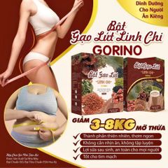 Bột Gạo Lứt Linh Chi GORINO Bột Ngũ Cốc dinh dưỡng giúp hỗ trợ giảm cân, giữ dáng, đẹp da( hộp15 gói-15gr)