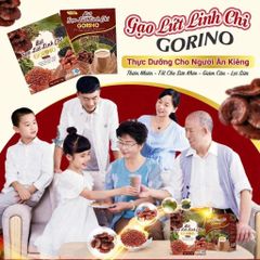 Bột Gạo Lứt Linh Chi GORINO Bột Ngũ Cốc dinh dưỡng giúp hỗ trợ giảm cân, giữ dáng, đẹp da( hộp15 gói-15gr)