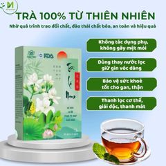 Trà Lá Nam Mộc Tâm Hỗ Trợ Giảm Cân, Tiêu Mỡ, Mát Gan, Thanh Lọc Cơ Thể, Tiêu Hóa Tốt, Đẹp Da (30 túi x 3gr)