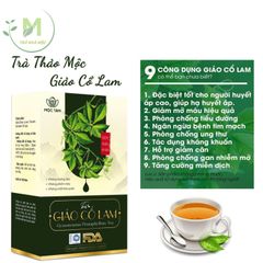 Trà Giảo Cổ Lam Mộc Tâm Hỗ Trợ Giảm Cân, Ổn Định Huyết Áp- Đường Huyết, Mỡ Máu, Thải Độc, Đẹp Da hộp 30 túi x 3gr.