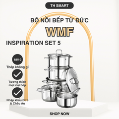 Bộ Nồi Bếp Từ WMF Inspiration 5 Món Thép Không Gỉ - Đẳng Cấp Nấu Nướng Chuyên Nghiệp, Tiện Lợi Trên Mọi Loại Bếp