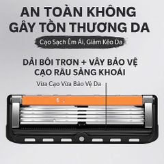 Combo 8 đầu cạo râu 5 lưỡi và 1 Thân của Đức , khi cạo không gây đau rát da , lưỡi cực kì sắc bén và ôm sát chân khi cạo