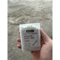 Hộp 100cái bông ngoáy tai chất liệu giấy 2 đầu đa năng linh hoạt làm sạch tai