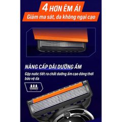 Combo 8 đầu cạo râu 5 lưỡi và 1 Thân của Đức , khi cạo không gây đau rát da , lưỡi cực kì sắc bén và ôm sát chân khi cạo