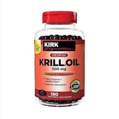 Dầu nhuyễn thể Kirkland Krill Oil 500mg của Mỹ 180 viên
