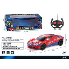 Xe điều khiển từ xa siêu anh hùng 1:24 có đèn – Xe đua điều khiển cho bé – 2 mẫu xe 048 409