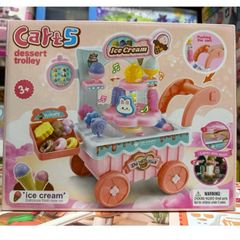 Đồ Chơi Xe Đẩy Bán Kem Dessert Trolley Có Âm Thanh Ánh Sáng – Kèm Phụ Kiện H376