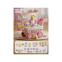 Đồ Chơi Xe Đẩy Bán Kem Dessert Trolley Có Âm Thanh Ánh Sáng – Kèm Phụ Kiện H376