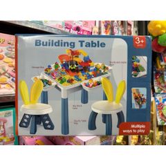 Bàn Xếp Hình Đa Năng Cho Bé Kèm Ghế Tai Thỏ – Building Table Lắp Ghép Sáng Tạo 811