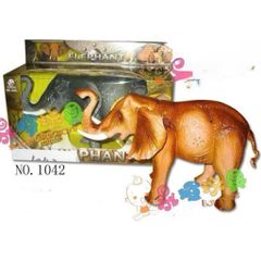 Con voi đồ chơi 🐘 chạy bằng pin 1042, có đèn và âm thanh Animal world Elephant