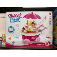 Xe đẩy kem 🍦 có hiệu ứng đèn và âm thanh gồm 39 chi tiết 668-25 cho bé chơi đồ hàng nhập vai