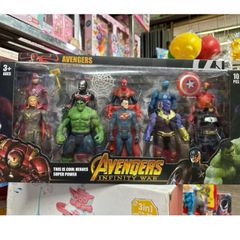 🦸‍♂️ Bộ 10 Mô Hình Siêu Anh Hùng 15cm – Avengers, Spider Man, Hulk, Batman, Superman – Đồ Chơi Nhân Vật Hành Động 8120