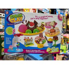 Bộ Đất Nặn Color Clay Ice Cream Party – Máy Làm Kem & Phụ Kiện – Đồ Chơi Sáng Tạo Cho Bé 726F-1