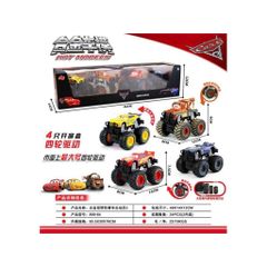 Bộ 4 xe ô tô địa hình McQueen bằng hợp kim 899-64, xe ô tô đồ chơi cho bé yêu thích nhân vật hoạt hình
