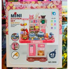 Bộ Đồ Chơi Nhà Bếp Mini Cho Bé 43 Chi Tiết – Mini Kitchen Set Có Bếp, Tủ Lạnh, Nồi Niêu 3959