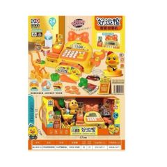 Bộ Đồ Chơi Quầy Thu Ngân Siêu Thị 24 Món – Có Xe Đẩy, Rau Củ, Đồ Ăn – Đồ Chơi Nhập Vai Cho Bé B999-53