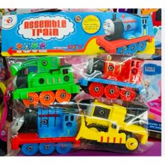 🚂 Bộ Đồ Chơi Tàu Hỏa Lắp Ráp DIY 4 Chi Tiết Kèm Tua Vít – Assemble Train – Đồ Chơi Tháo Lắp Cho Bé RL589-17D RL-7