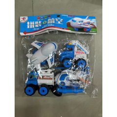 ✈️ Bộ Đồ Chơi Lắp Ráp Máy Bay & Xe Sân Bay DIY 4 Món – Có Tua Vít – Đồ Chơi Tháo Lắp Cho Bé RL-09