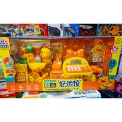 Bộ Đồ Chơi Quầy Thu Ngân Siêu Thị 24 Món – Có Xe Đẩy, Rau Củ, Đồ Ăn – Đồ Chơi Nhập Vai Cho Bé B999-53