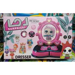 Bộ Bàn Trang Điểm Cho Bé Kèm 2 Búp Bê LOL Surprise – Có Đèn & Nhạc 2077