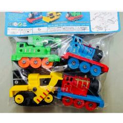 🚂 Bộ Đồ Chơi Tàu Hỏa Lắp Ráp DIY 4 Chi Tiết Kèm Tua Vít – Assemble Train – Đồ Chơi Tháo Lắp Cho Bé RL589-17D RL-7