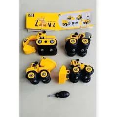 🚜🚂✈️ Bộ Đồ Chơi Lắp Ráp DIY 4 Chi Tiết –Tàu Hỏa / Xe Công Trình / Máy Bay Trực Thăng Kèm Tua Vít RL589-17D RL-09 677-110