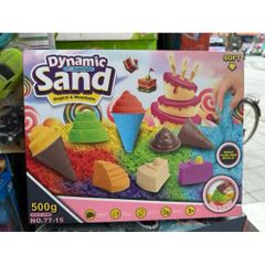 Cát Động Lực Dynamic Sand 500g Kèm Khuôn (Bánh Kem / Trái Cây) – Cát Nặn Ma Thuật Siêu Mềm 77-13 76-15 giao ngẫu nhiên