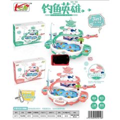 BỘ CÂU CÁ ĐIỆN 3IN1 FISHING HERO 1567-9 – HỒ CÂU CÁ CÓ NHẠC KÈM ĐƯỜNG TRƯỢT CÁ CHO BÉ 3+