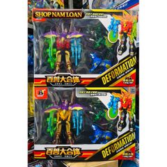 Robot Biến Hình 5 Thú Hợp Thể Beast Fit Deformation – Đồ Chơi Lắp Ghép Siêu Nhân Robot BIAN 6803 Giao mẫu ngẫu nhiên