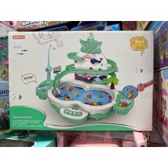 BỘ CÂU CÁ ĐIỆN 3IN1 FISHING HERO 1567-9 – HỒ CÂU CÁ CÓ NHẠC KÈM ĐƯỜNG TRƯỢT CÁ CHO BÉ 3+