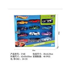 🚗 Bộ 12 Xe Ô Tô Mô Hình Racing Kim Loại Cao Cấp Cho Bé 2168 Giao ngẫu nhiên