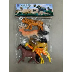 🦁 🐯 🦌 🦒🐼 🐴 Bộ 6 Con Vật Hoang Dã Mô Hình Nhựa Cao Cấp Cho Bé 002