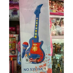 🎸 Đàn Guitar Điện Đồ Chơi Kèm Micro Có Đèn Nhạc Kết Nối Điện Thoại Cho Bé 3+ (No.53519A/B) Giao ngẫu nhiên