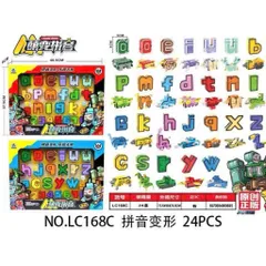 🔤 Bộ Chữ Cái Biến Hình Robot 24PCS – Đồ Chơi Lắp Ghép ABC & Số 1–7 – Ghép Thành Siêu Robot – 168 Giao mẫu ngẫu nhiên