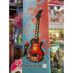 🎸 Đàn Guitar Điện Đồ Chơi Kèm Micro Có Đèn Nhạc Kết Nối Điện Thoại Cho Bé 3+ (No.53519A/B) Giao ngẫu nhiên