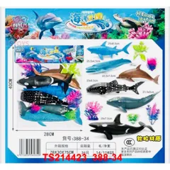 🐋 Bộ Đồ Chơi Động Vật Biển Cao Cấp 8 Món Kèm Rong Biển Trang Trí 388-34 🐬