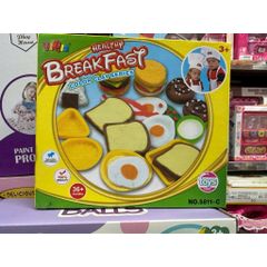 Hộp đất nặn YiQis 5811-C Breakfast color clay series, đồ chơi thủ công đất sét tạo hình bữa ăn sáng