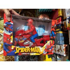 Siêu nhân người nhện Spider man đi xe máy chạy bằng pin có đèn và nhạc HX28198, xe đồ chơi dành cho bé