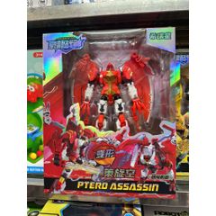 Bộ lắp ghép biến hình robot khủng long Dino PTERO ASSASSIN 2024-2, đồ chơi lắp ráp siêu nhân