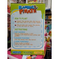 Trò Chơi Thùng Hải Tặc Barrel Pirate Có Vòng Quay May Mắn – Game Cắm Kiếm Bật Nhảy 2–4 Người Chơi Cho Bé (Hộp Lớn)HZ-025