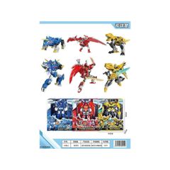 Bộ lắp ghép biến hình robot khủng long Dino REX Prince 2024-3, đồ chơi lắp ráp siêu nhân