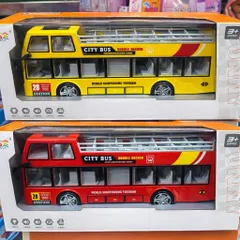 🚍 Đồ Chơi Xe Ô Tô Bus 2 Tầng Cỡ Lớn – Mô Hình Xe Du Lịch Chạy Bằng Pin Có Đèn Và Nhạc 951-110