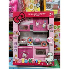 Bếp 2 ngăn 8921 Hello Kitty My Modern kitchen playset có hiệu ứng đèn và âm thanh chọn ngẫu nhiên, đồ chơi nhà bếp
