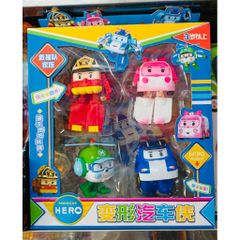 Bộ Xe Cứu Hộ Biến Hình Robocar Hero 868-4 / 868-6 – Robot Ô Tô Biến Đổi Cho Bé